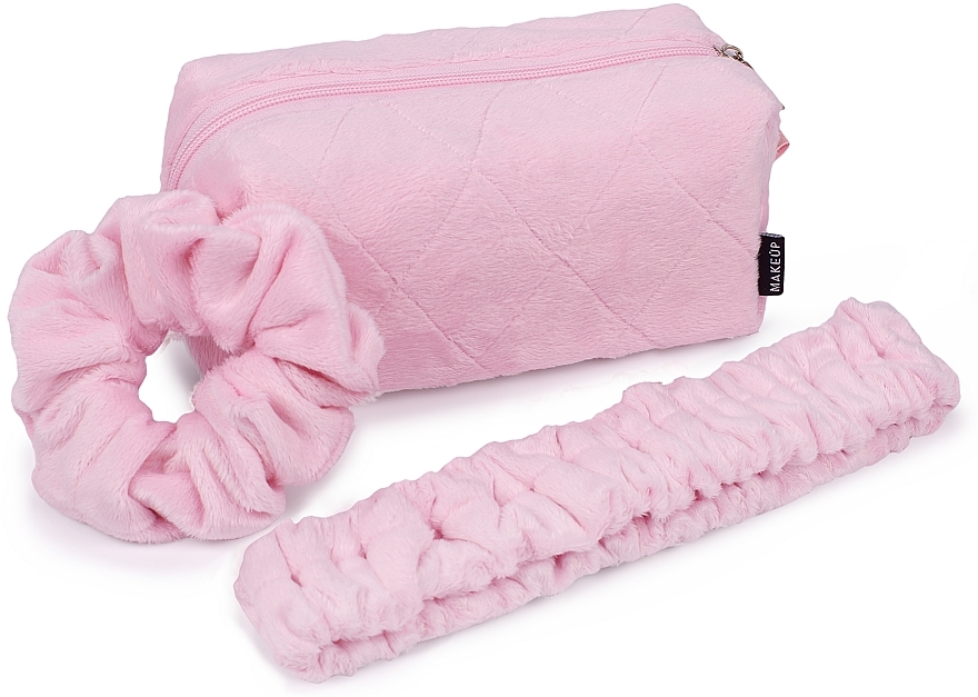 Accessoires-Set für Schönheitsbehandlungen Tender Pouch rosa - MAKEUP Beauty Set Cosmetic Bag, Headband, Scrunchy Pink — Bild N3