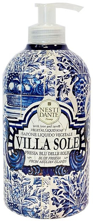 Flüssigseife mit blauem Freesienduft - Nesti Dante Villa Sole Vegetal Liquid Soap — Bild N1