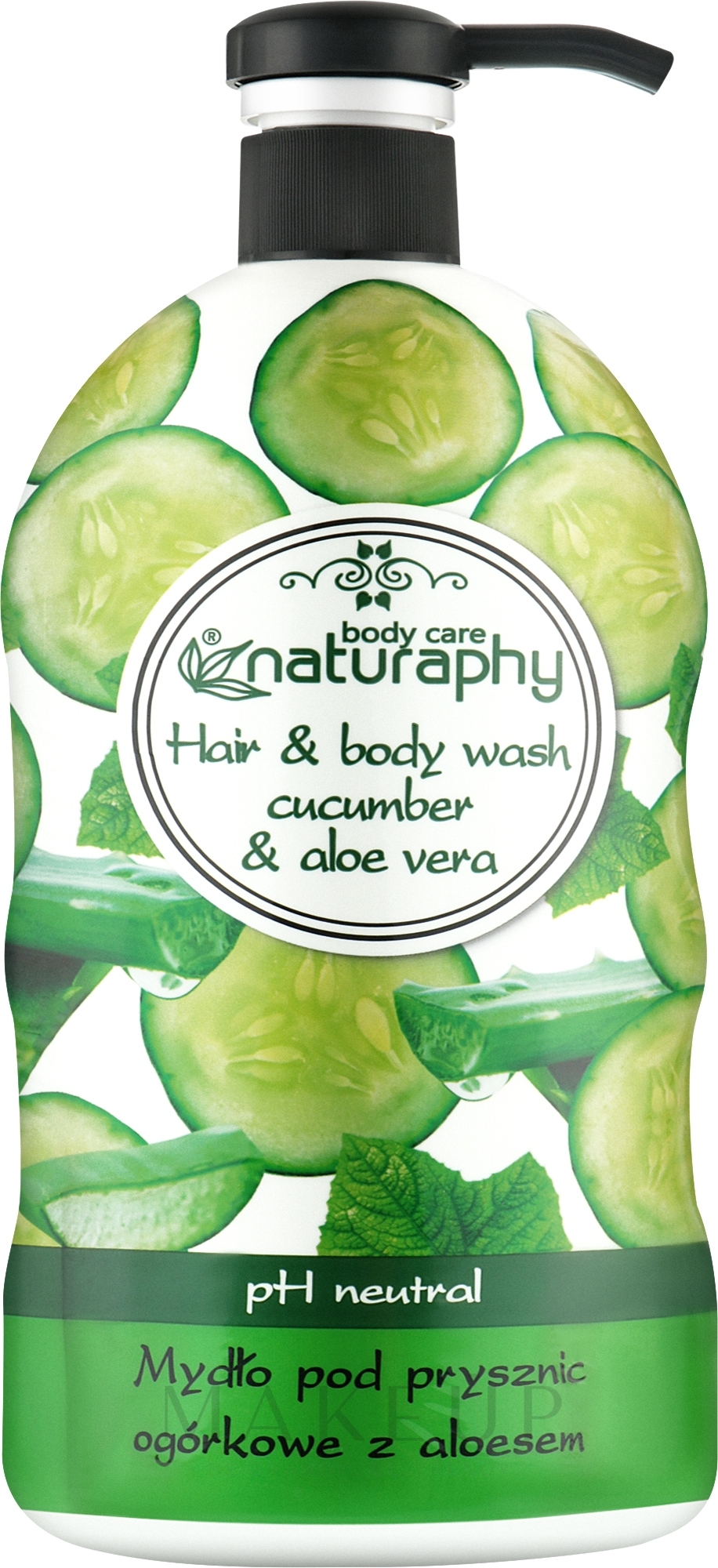 Duschgel für Haar und Körper Gurke & Aloe Vera - Naturaphy — Bild 1000 ml