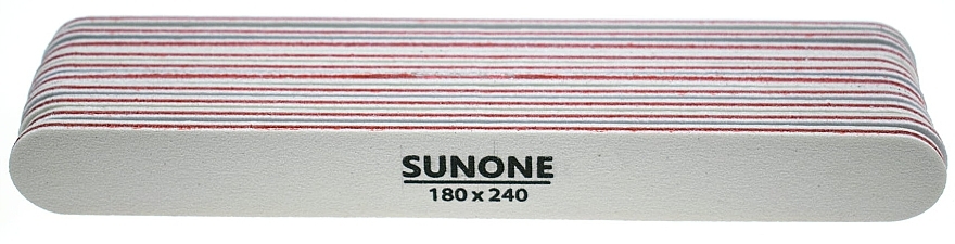 Nagelfeile 180/240 gerade weiß 10 St. - Sunone Nail File — Bild N1