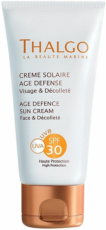 Anti-Aging Sonnenschutzcreme für Gesicht und Dekolleté SPF 30 - Thalgo Age Defence Sun Cream SPF 30 — Bild N1