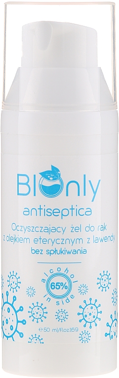 Antibakterielles Handgel mit ätherischem Lavendelöl - BIOnly Antiseptica Antibacterial Gel — Bild N1