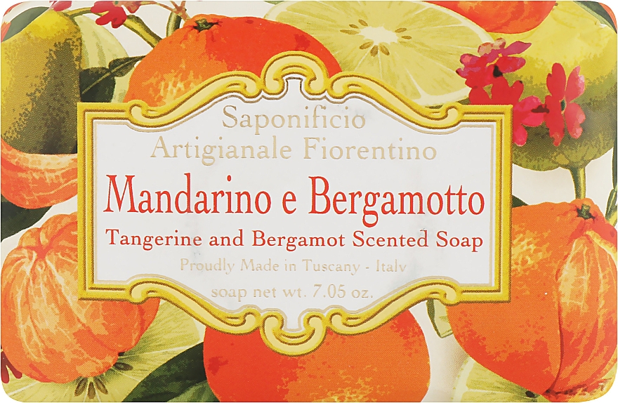 Weichmachende und tonisierende Seife Mandarine und Bergamotte - Saponificio Artigianale Fiorentino — Bild N1