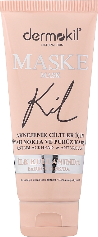 Tonerde-Gesichtsmaske gegen Mitesser - Dermokil Anti-Blackhead & Anti-Rough Mask (tube) — Bild N1