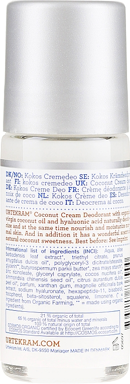 Deo-Creme Roll-on - Urtekram Coconut Cream Deodorant Roll-on — Bild N2