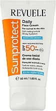 Feuchtigkeitsspendende Sonnencreme für das Gesicht  - Revuele Sunprotect Moisture Boost Daily Face Cream For Normal To Dry Skin SPF 50+ — Bild N1