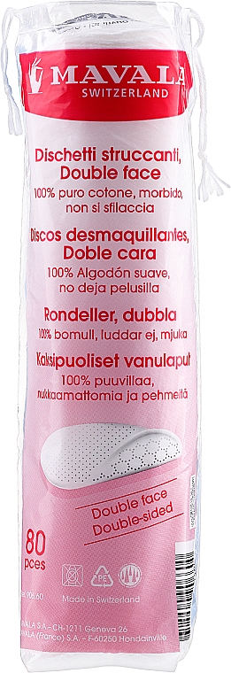 Abschminkpads aus Baumwolle 80 St. - Mavala Make-Up Remover Cotton Pads — Bild N1