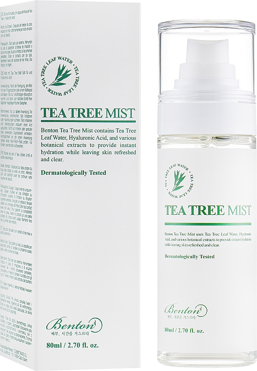 Beruhigender und feuchtigkeitsspendender Gesichtsnebel mit Teebaum-Extrakt - Benton Tea Tree Mist — Bild N1