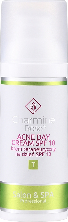 Mattierende und feuchtigkeitsspendende Tagescreme für zu Irritationen und zu Akne neigende Gesichtshaut SPF 10 - Charmine Rose Acne Day Cream SPF10 — Bild N1