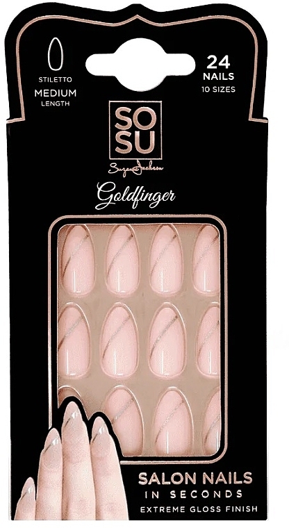 Falsche Nägel - Sosu by SJ Salon Nails In Seconds Goldfinger — Bild N1