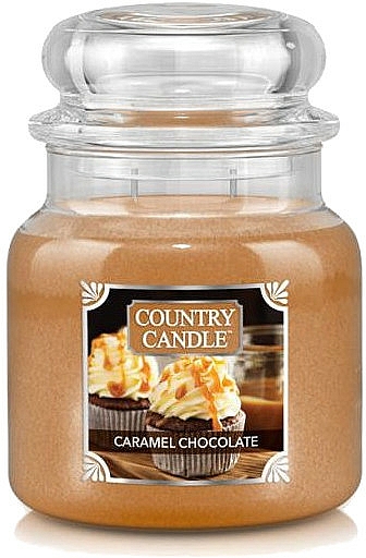 Duftkerze im Glas Caramel Chocolate - Country Candle Caramel Chocolate — Bild N1