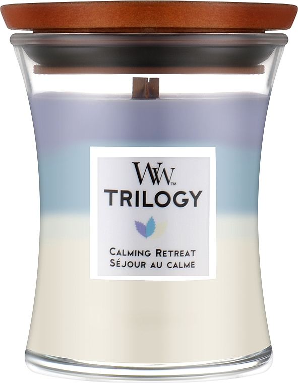 Duftkerze im Glas Calming Retreat - Woodwick Hourglass Trilogy Candle Calming Retreat — Bild N2