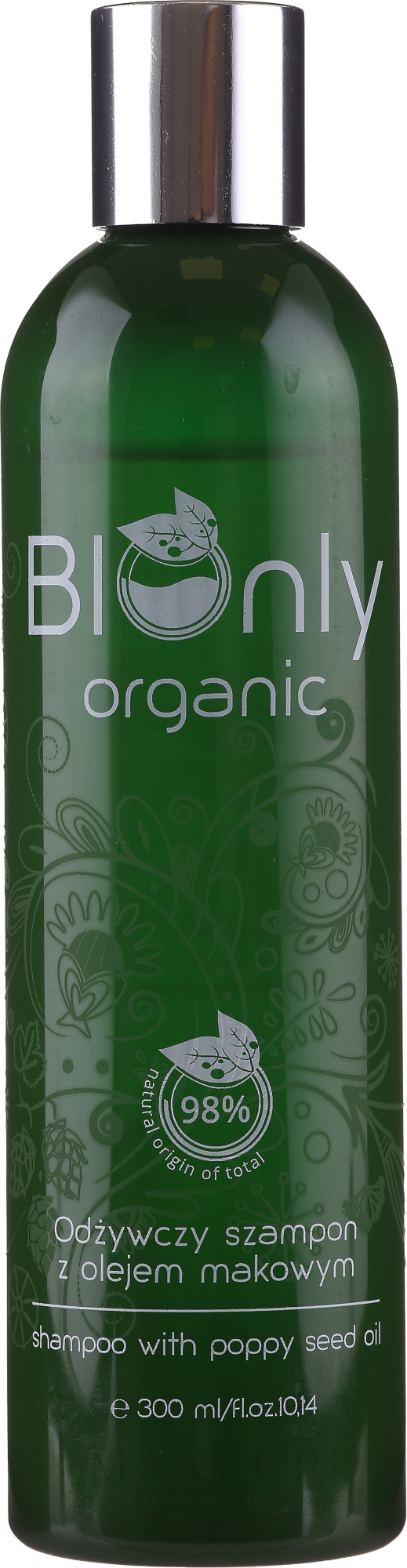 Nährendes Shampoo mit Mohnöl - BIOnly Organic Nourishing Shampoo — Bild 300 ml