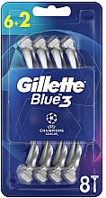 Düfte, Parfümerie und Kosmetik Einwegrasierer-Set 6+2 St. - Gillette Blue3 Comfort Football
