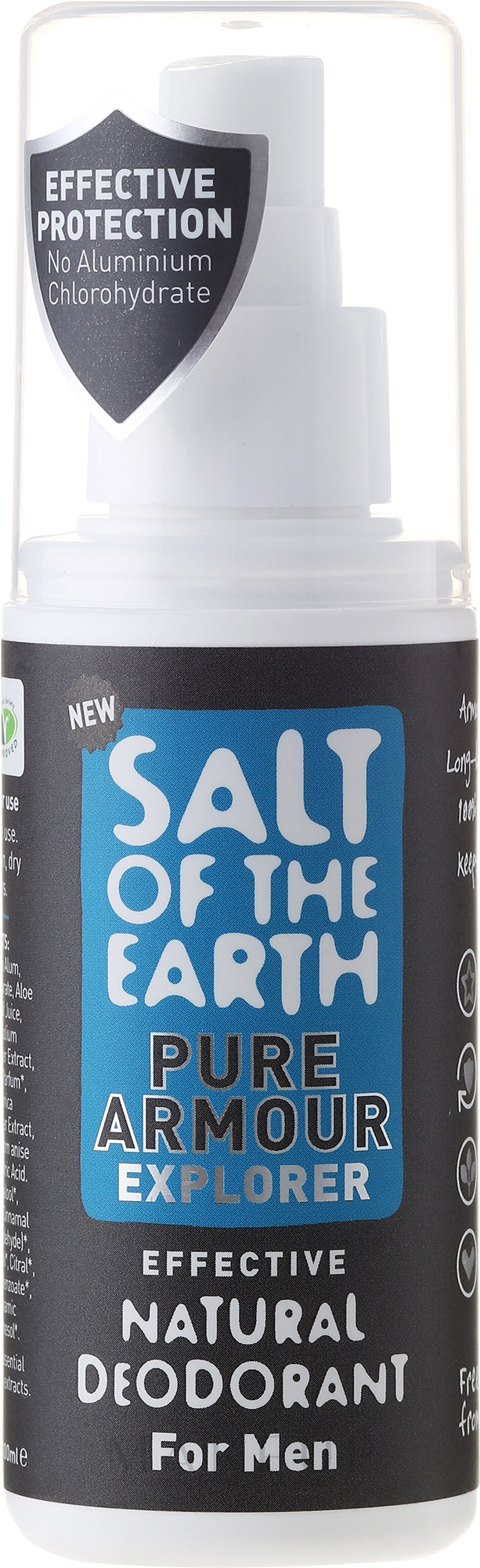 Natürliches Deospray für Männer - Salt of the Earth Pure Armour Explorer Natural Deodorant For Men — Bild 100 ml