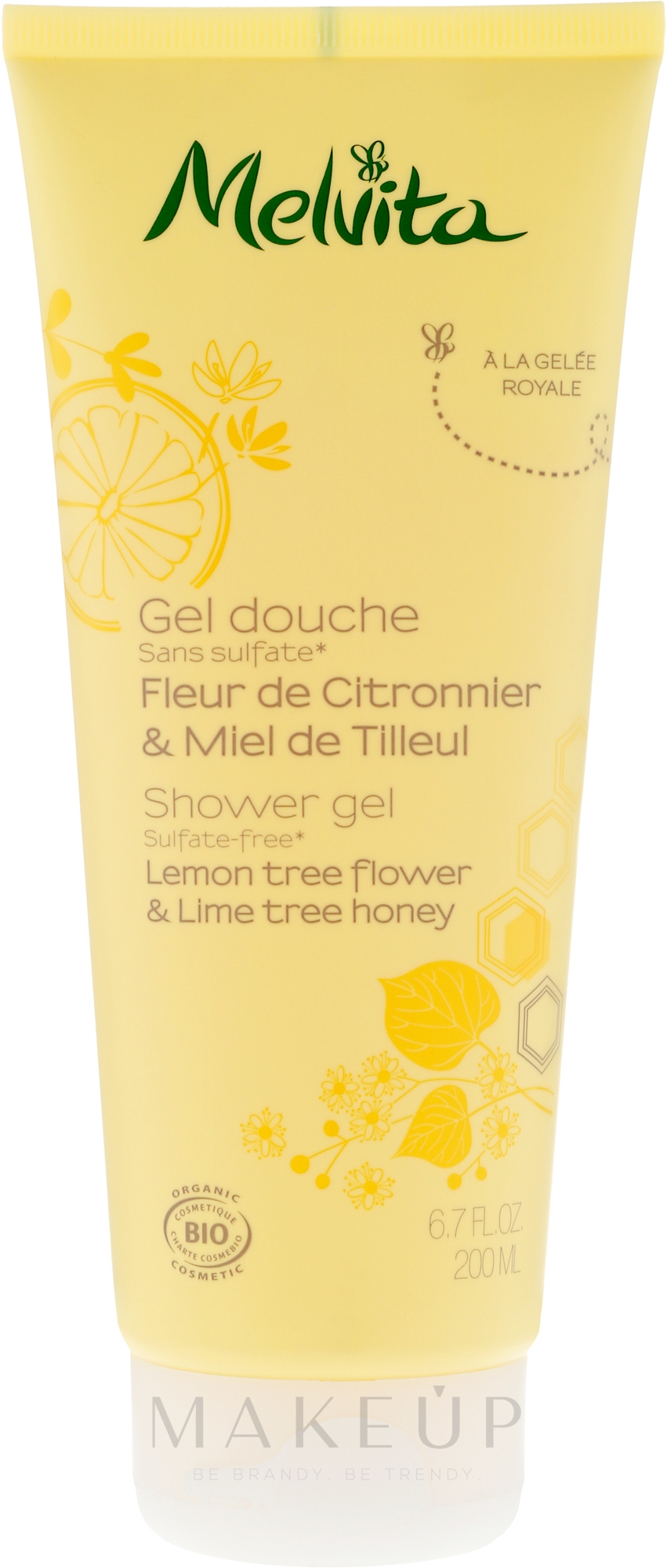 Duschgel - Melvita Body Care Shower Lemon & Lime Tree Honey — Bild 200 ml