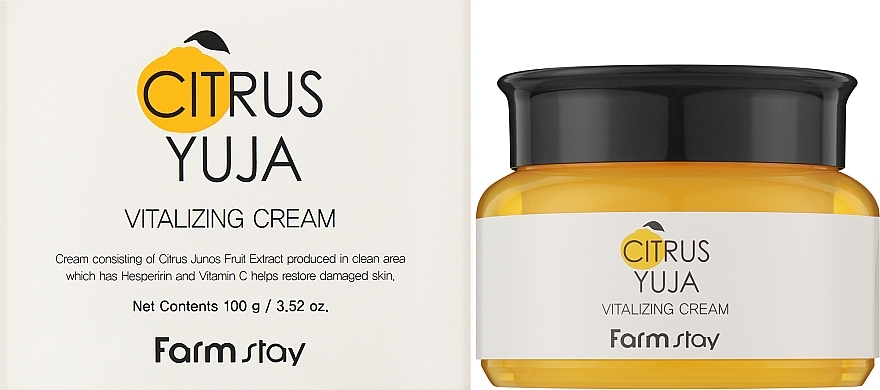 Erfrischende Creme für Gesicht, Hals und Dekolleté - FarmStay Citrus Yuja Vitalizing Cream — Bild N2