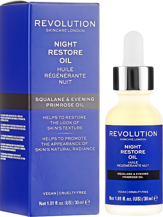 Nachtöl mit Primeln für das Gesicht - Makeup Revolution Skincare Night Restore Oil — Bild N1