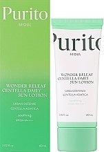 Sonnenschutzlotion für das Gesicht - Purito Seoul Wonder Releaf Centella Daily Sun Lotion SPF50+ PA++++  — Bild N2