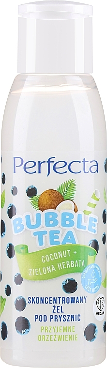 Duschgel Kokosnuss und grüner Tee - Perfecta Bubble Tea Coconut + Green Tea Concentrated Shower Gel MINI  — Bild N1