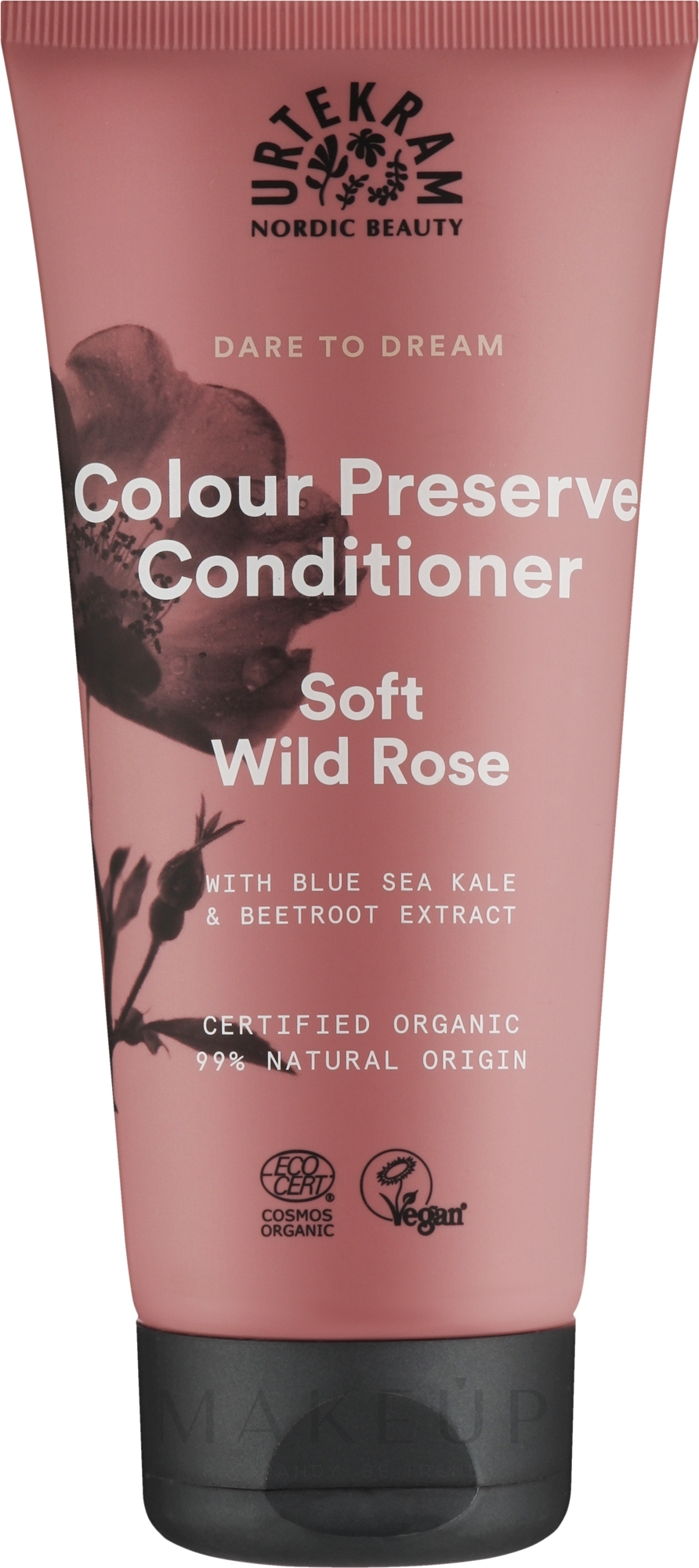 Farbschützende Haarspülung mit Küsten-Meerkohl- und Rote-Beete-Extrakt und Wildrosenduft - Urtekram Soft Wild Rose Conditioner — Bild 180 ml