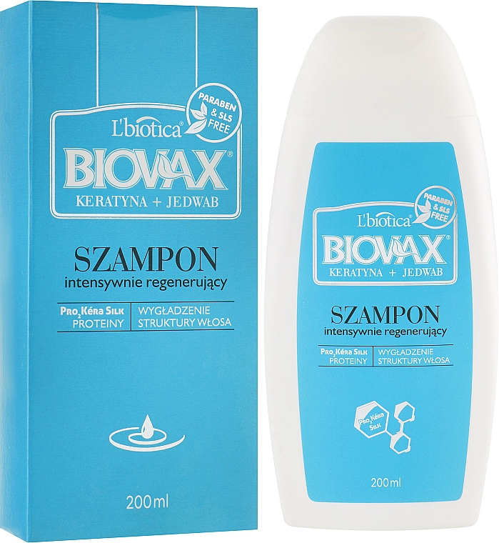 Haarshampoo mit Keratin und Seide - Biovax Keratin + Silk Shampoo — Bild N3