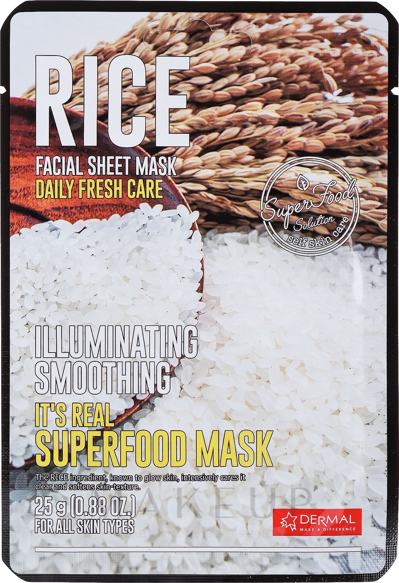 Glättende Gesichtsmaske - Dermal Mask Rice — Bild 25 g