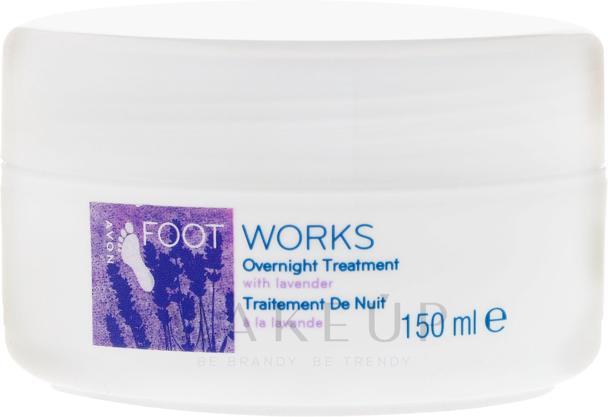 Fußcreme für die Nacht mit Lavendelextrakt - Avon Foot Works Overnight Tretment — Bild 150 ml