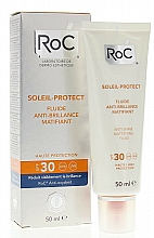 Düfte, Parfümerie und Kosmetik Mattierendes Sonnenschutzfluid für das Gesicht SPF 30 - RoC Soleil Protect Anti-Shine Mattifying Fluid SPF30