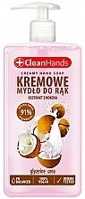 Flüssige Creme-Handseife Kokosnuss - Clean Hands Creamy Hand Soap  — Bild N1