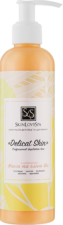 Creme nach Depilation und Shugaring mit Sheabutter und Mangogeschmack - SkinLoveSpa Delicat Skin — Bild N1