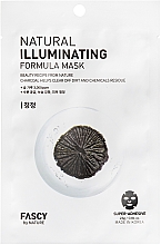 Düfte, Parfümerie und Kosmetik Aufhellende Tuchmaske für das Gesicht mit Aktivkohle - Fascy Natural Illuminating Formula Mask
