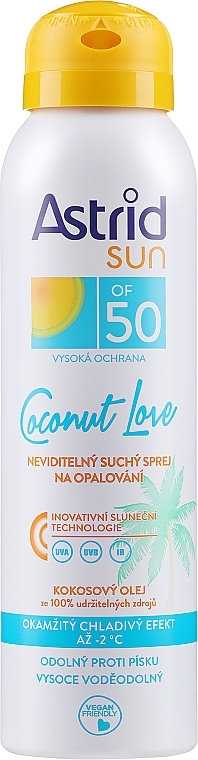 Sonnenschutzspray für den Körper LSF 50 - Astrid Dry Sun Spray Coconut Love SPF50 — Bild N1