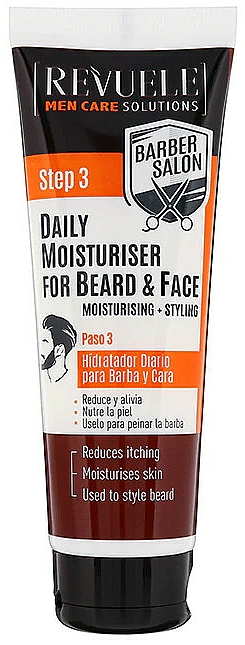 Feuchtigkeitscreme für Bart und Gesicht - Revuele Men Care Barber Daily Moisturizer Beard & Face — Bild N1