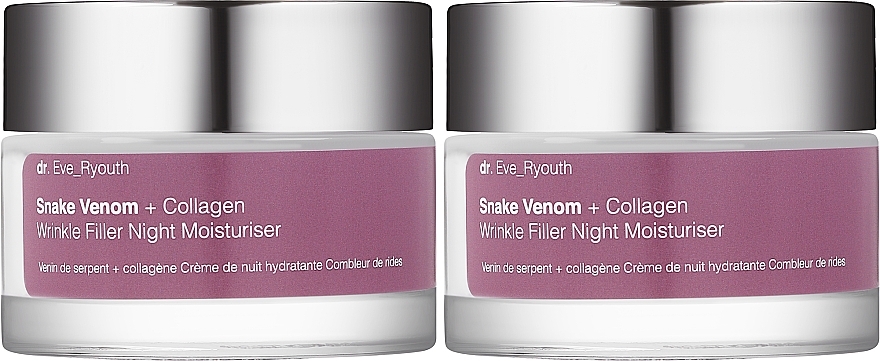 Nachtgesichtscreme-Set - Dr. Eve_Ryouth Snake Venom + Collagen Wrinkle Filler Night Moisturiser  — Bild N2