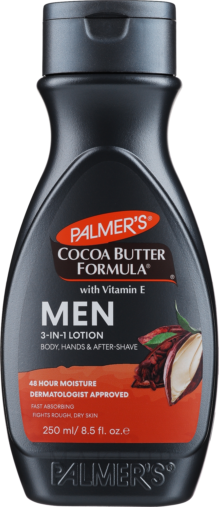 Feuchtigkeitsspendende Körper- und Gesichtslotion mit Vitamin E und Kakaobutter - Palmer's Cocoa Butter Formula Men Body & Face Lotion — Bild 250 ml