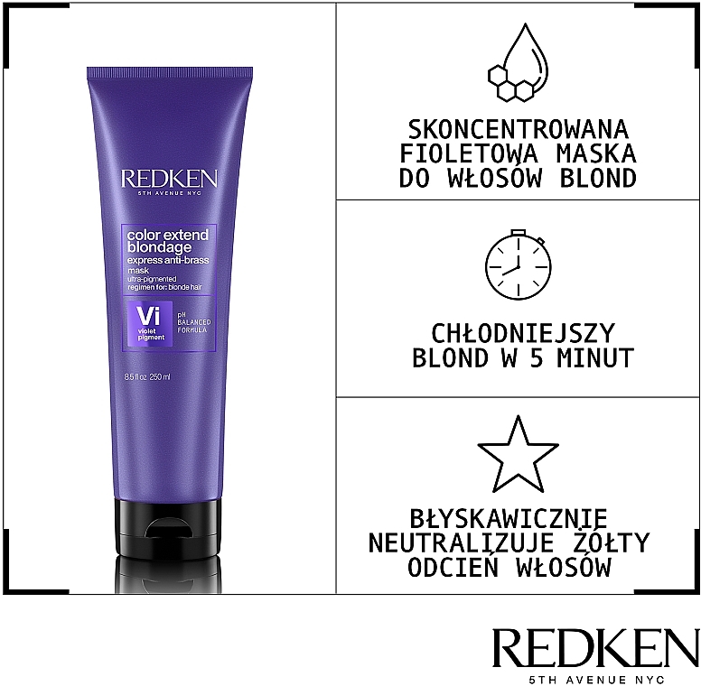 Haarmaske gegen Gelbstich - Redken Color Extend Blondage Express Anti-Brass Mask — Bild N2