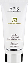 Gesichtsmaske mit Vitamin C und weißer Weintraube - APIS Professional Vitamin-Balance Gel-Mask — Bild N1