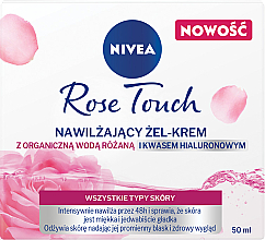 Feuchtigkeitsspendende Gesichtsgel-Creme mit Bio Rosenwasser und Hyaluronsäure - Nivea Rose Touch — Bild N1