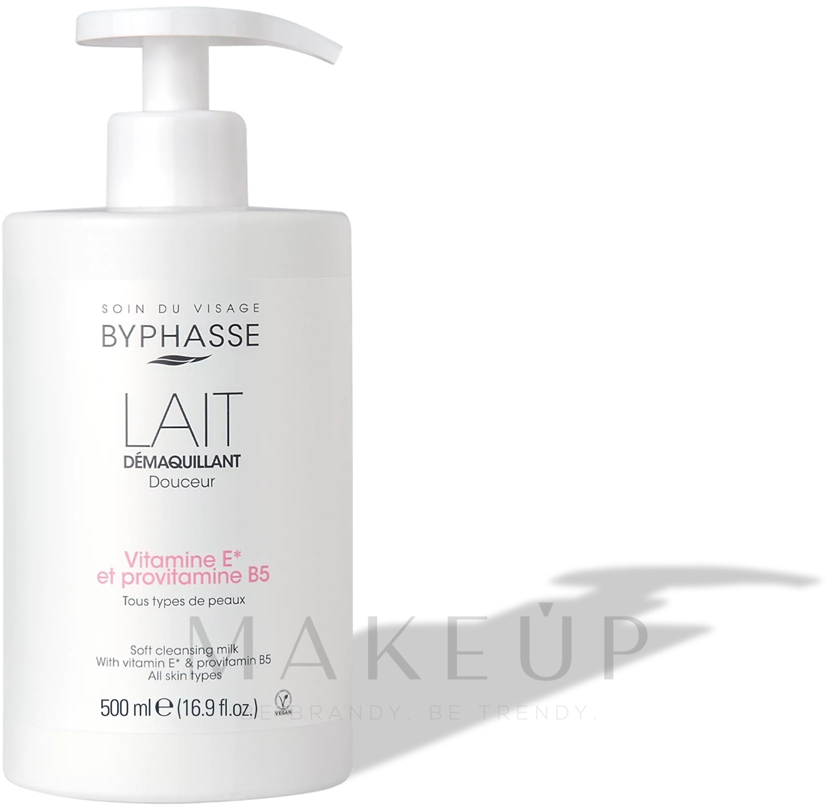 Sanfte Reinigungsmilch für Gesicht und Augen, für alle Hauttypen (Spender) - Byphasse Soft Cleansing Milk Face & Eyes All Skin Types  — Bild 500 ml