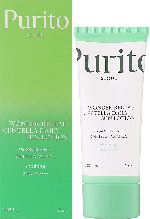 Sonnenschutzlotion für das Gesicht - Purito Seoul Wonder Releaf Centella Daily Sun Lotion SPF50+ PA++++  — Bild N2