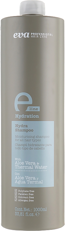 Feuchtigkeitsspendendes Shampoo für alle Haartypen - Eva Professional E-line Hydration Shampoo — Bild N3