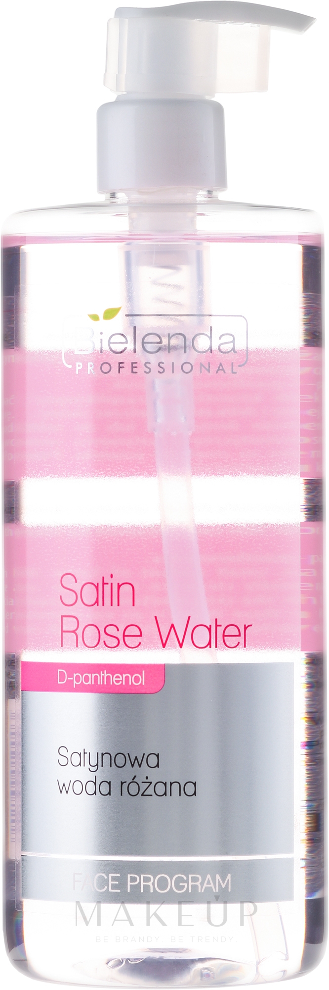 Satin Rosenwasser mit Rosenblütenextrakt, D-Panthenol und Harnstoff - Bielenda Professional Face Program Satin Rose Water — Bild 500 ml