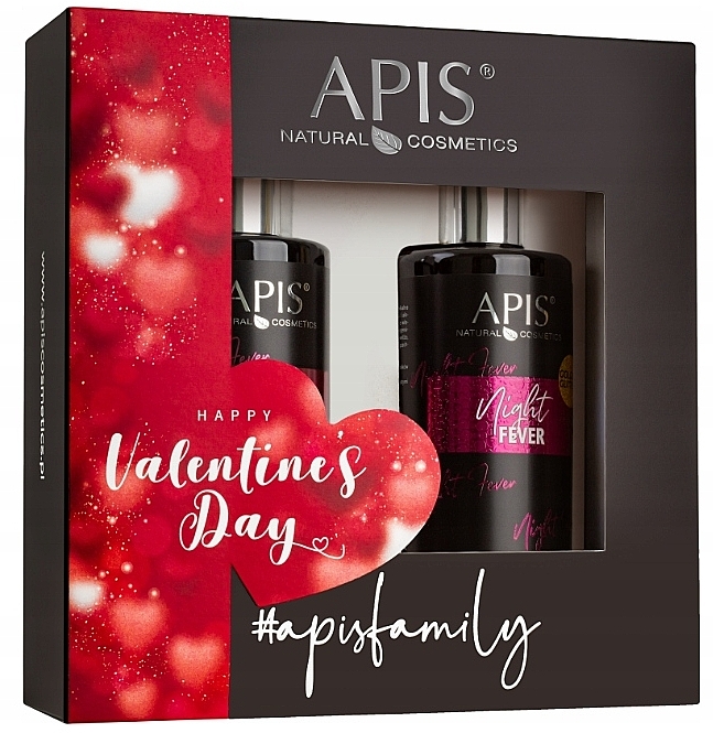 Körperpflegeset - APIS Professional Valentine's Day Night Fever (Körperlotion 300ml + Duschgel 300ml)  — Bild N1