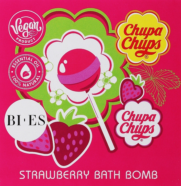 Badebombe Erdbeere - Bi-es Kids Chupa Chups Strawberry Bath Bomb — Bild N2