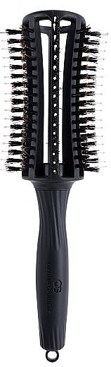 Rundbürste mittel schwarz - Olivia Garden Finger Brush Round Black Medium — Bild N1