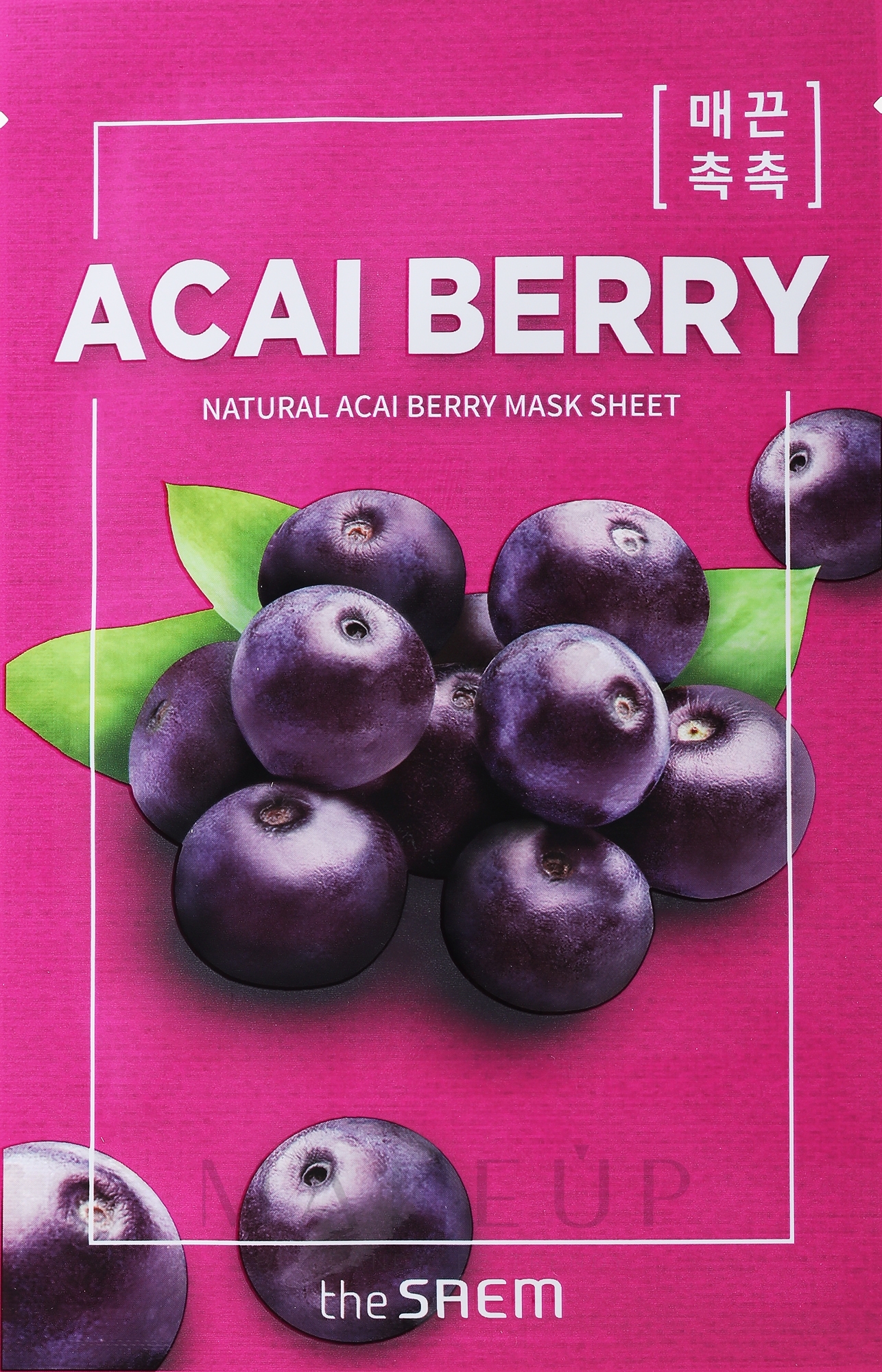 Tuchmaske für das Gesicht mit Acai-Berry - The Saem Natural Acai Berry Mask Sheet — Bild 21 ml