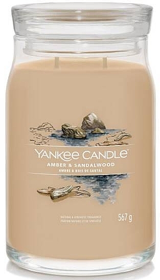 Duftkerze im Glas Amber & Sandalwood mit 2 Dochten - Yankee Candle Singnature — Bild N2