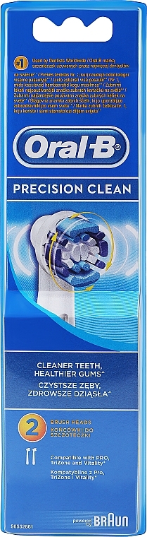 Austauschbare Zahnbürstenköpfe für elektrische Zahnbürste Precision Clean 2 St. - Oral-B Precision Clean — Bild N1