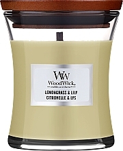 Duftkerze im Glas Lemongrass & Lily - WoodWick Hourglass Candle Lemongrass & Lily — Bild N1